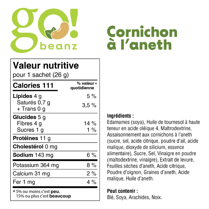 Go Beanz - Collation d'edamames rôties à secs