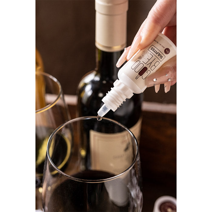 Sulfite, tannin and histamine neutralizer for wine