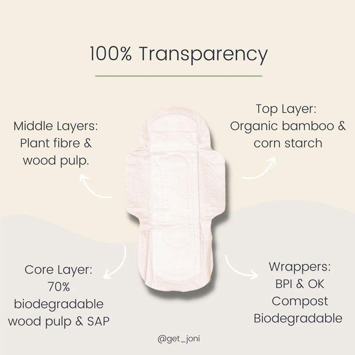 Organic bamboo sanitary towels - Super