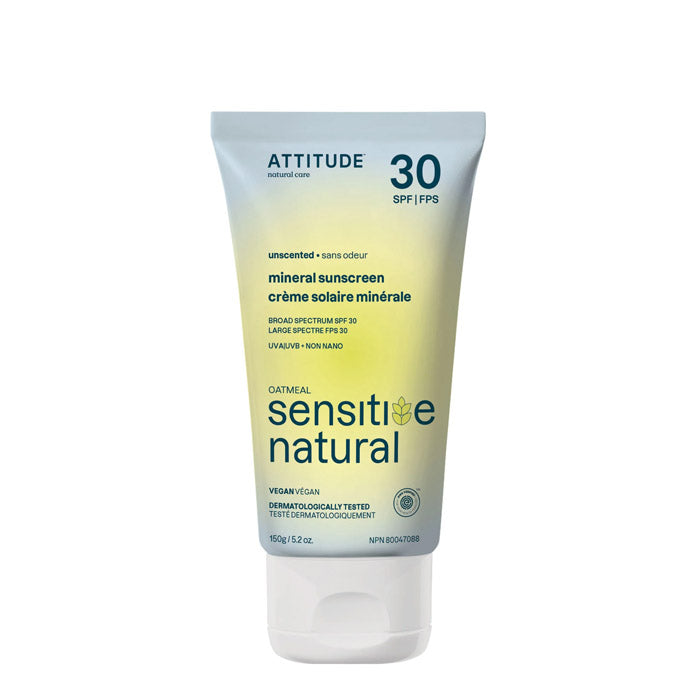 Crème solaire minérale peau sensible FPS 30 - Sans fragrance