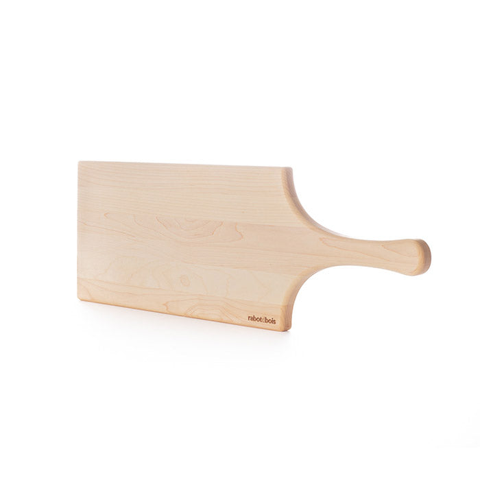 Wooden serving board with handle
