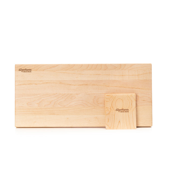 Wooden knife and cutting board set for children