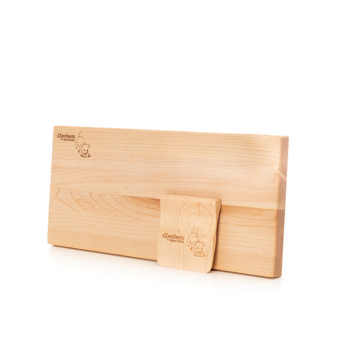 Wooden knife and cutting board set for children