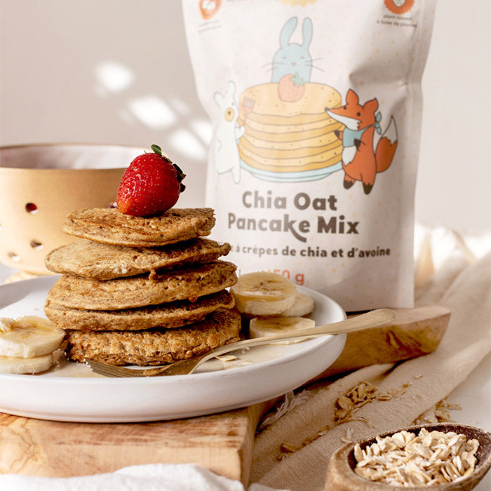 Organic pancake mix with oats and chia