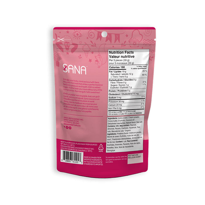 Bouchées chocolatées à la framboise sans sucre ajouté