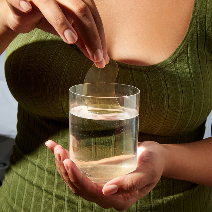 Biodegradable eye masks with red algae and avocado