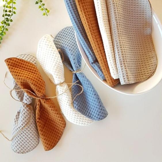 Essuie-touts de coton lavables et réutilisables - Ensemble de 6