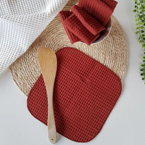 Essuie-touts de coton lavables et réutilisables - Ensemble de 6