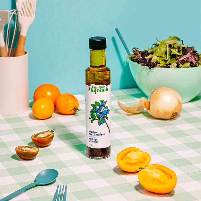 Haskap berry vinaigrette