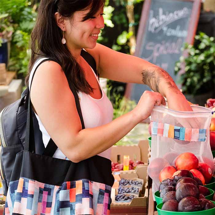 Ensemble de sacs fruits & légumes - Filet blanc