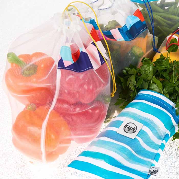 Set of fruit & vegetable bags - White net