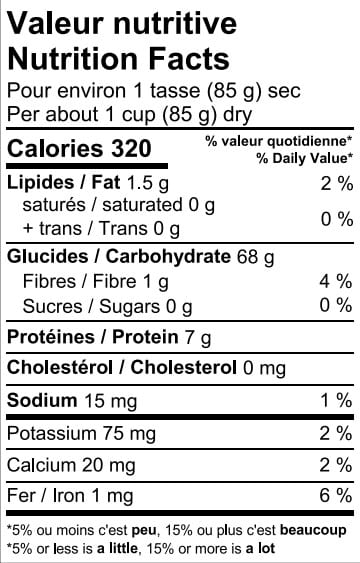 Pennes sans gluten & véganes - Riz & Amarante